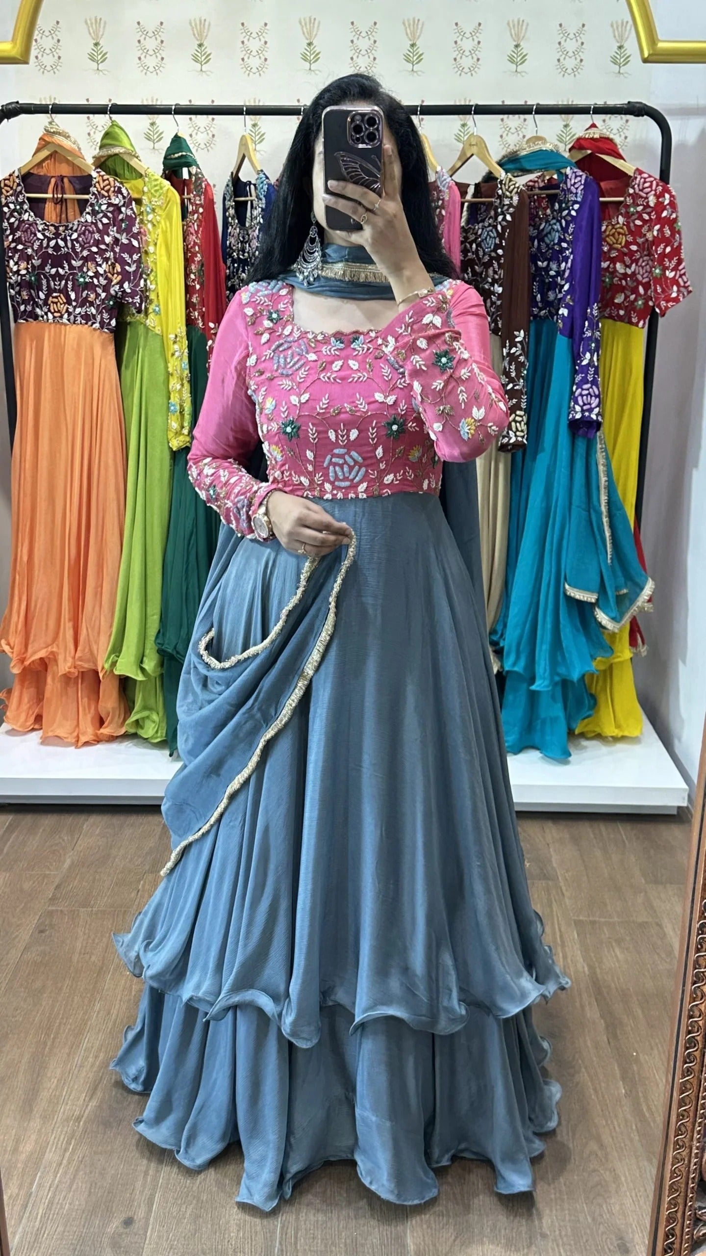 Nitya Pink & Gray