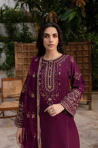 Plant Foam 3Pc Embroidered Lawn Dress