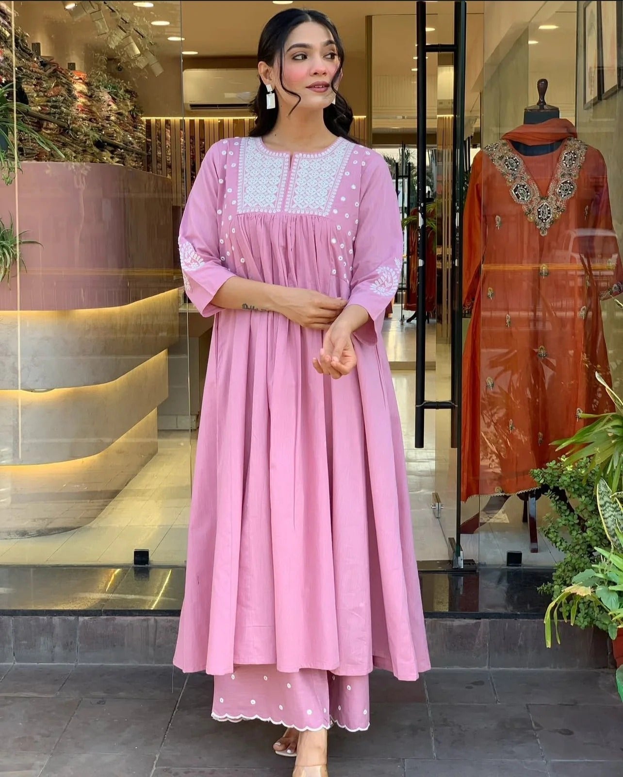 Gulbahar Cotton Flare Set