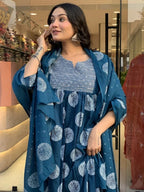 Midnight Blossom Viscose Suit Set