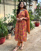 Sunlit Spice Viscose Suit Set