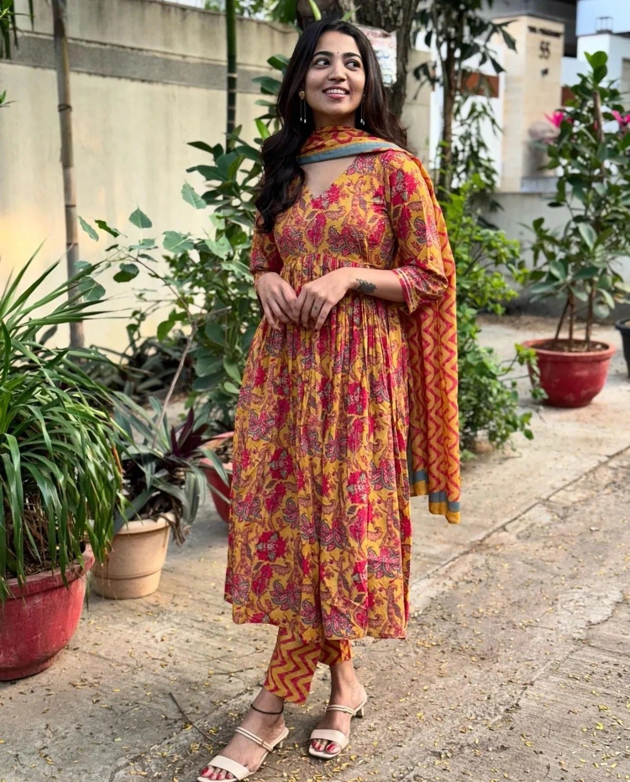 Sunlit Spice Viscose Suit Set