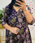 Rangrasiya Purple Bloom Set