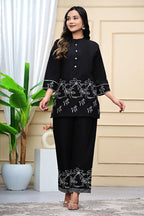 Tropical Noir Cotton Co-ord Set