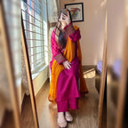 Crimson Pink Embroidered Suit