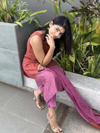 Lady In Pink This jute silk woven salwar suit