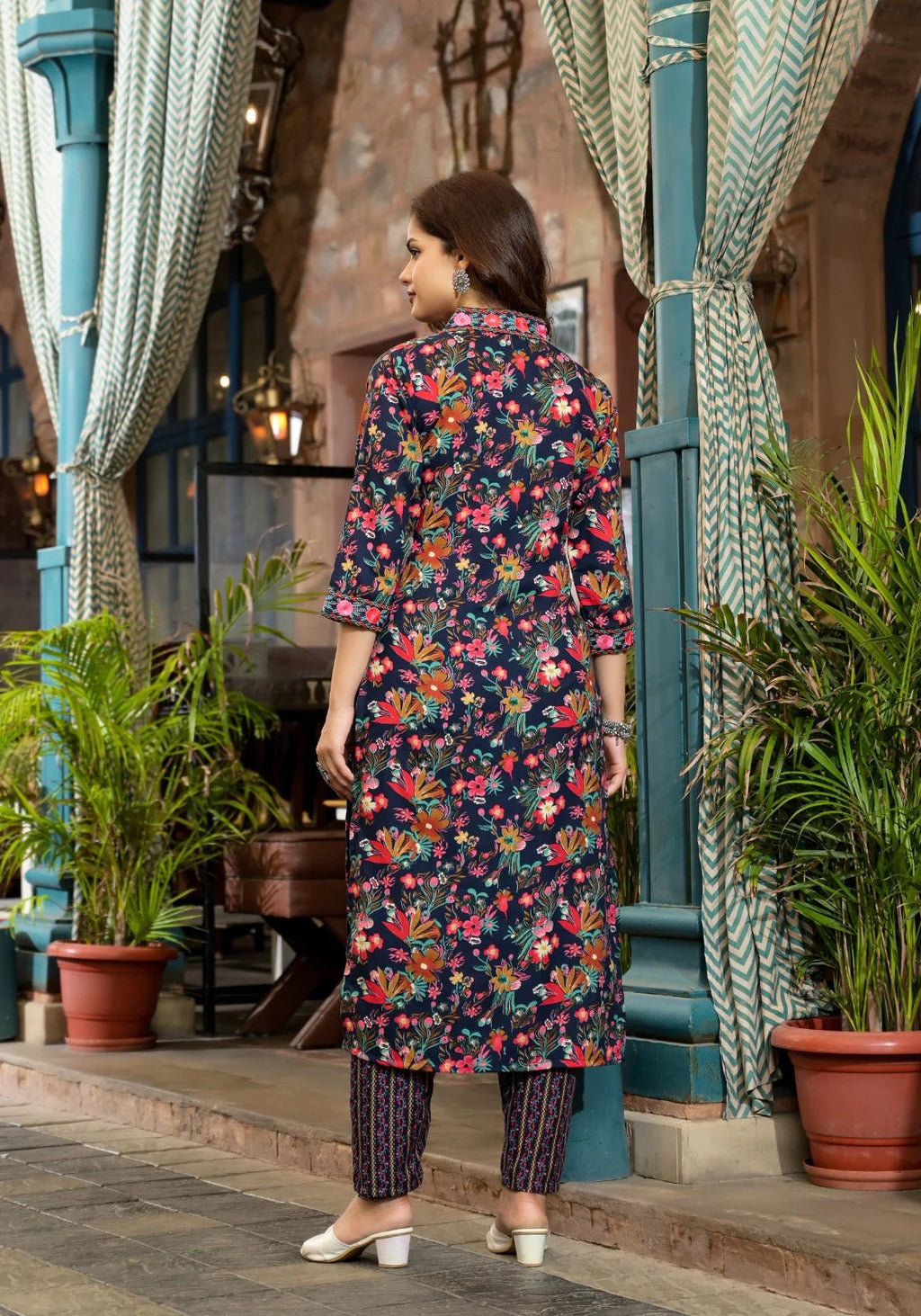 Gulmohar Dusk Pure Viscose Suit Set