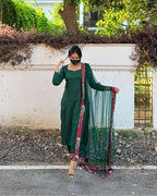EMERALD GREEN COLOR KURTI FOR GIRLS